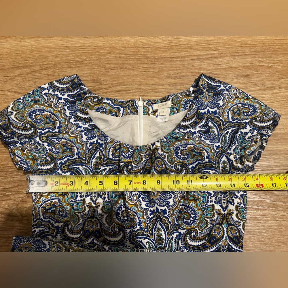 J. Crew Women’s Paisley Dress Size 2 - Picture 9 of 10